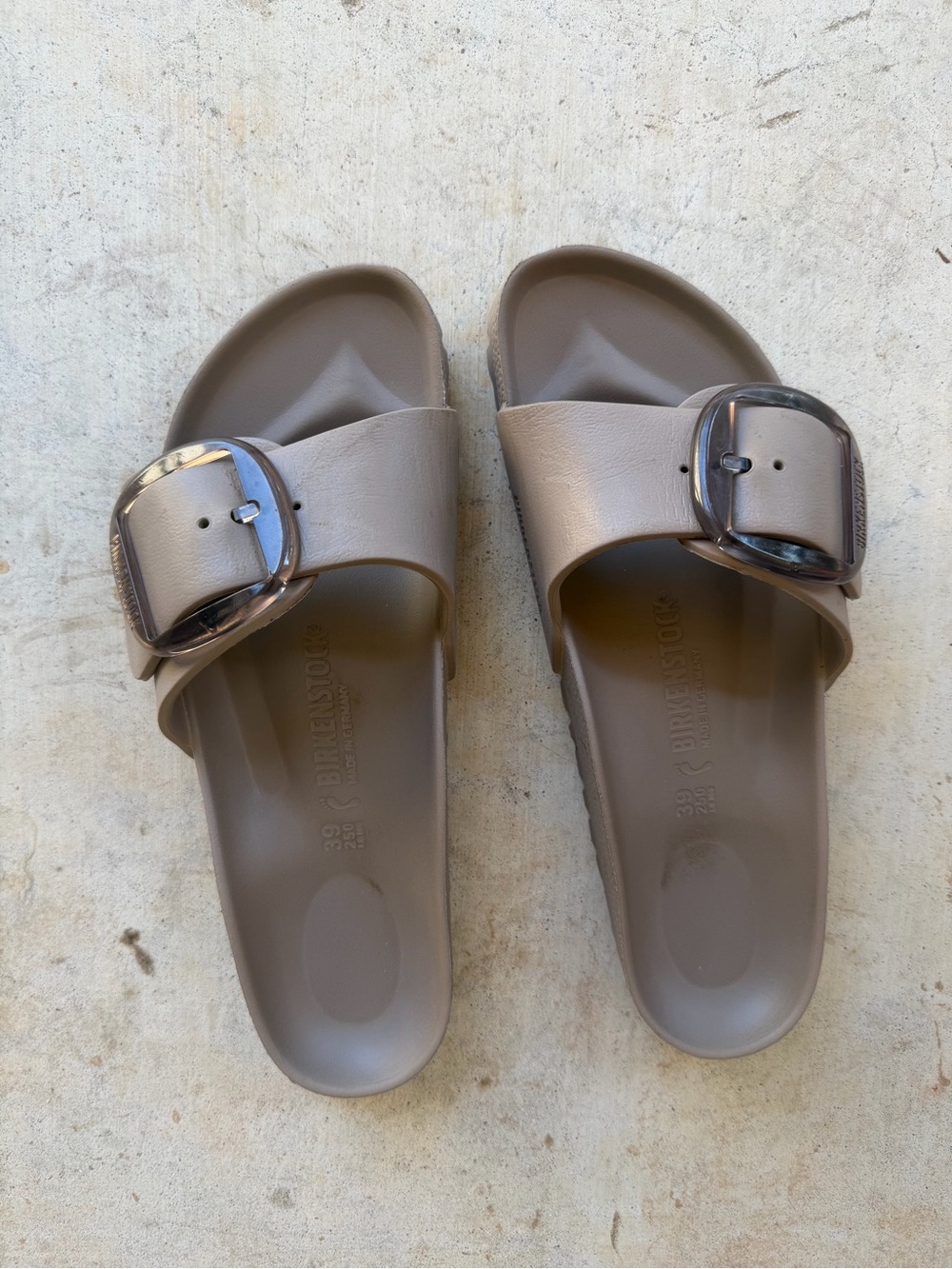 Birkenstock 39 Taupe Grey US 9